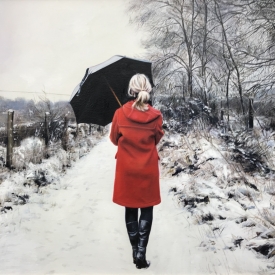 SOLD - Walk on a Winters Day 50 x 50cm £2500 (0260)