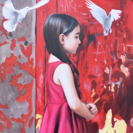 White Doves 60cm x 60cm