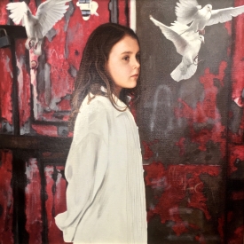 Angel with doves 60 x 60cm £3500 (0289)