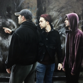 SOLD - No fear - 85 x 85cm £7,500 (0116)