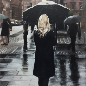 SOLD - Black Coat on St Vincent Crescent 60 x 40cm - £2500 (0168)