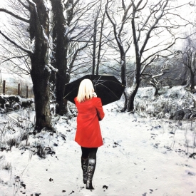 Red Coat in Winter 50 x 70cm £3,500 (0193)