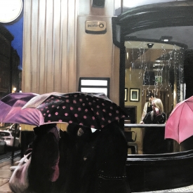 SOLD - Umbrellas in the City 50 x 70cm £3500 (0217)