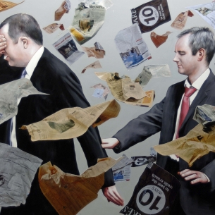 The blind leading the blind 120cm x 150cm