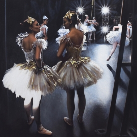 Backstage Whispers 90 x 90cm