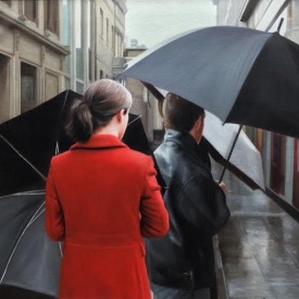 Umbrellas on Royal Exchange Square 50 x 50cm - £2,400