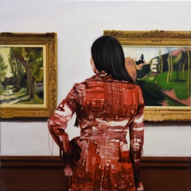 Woman at the Art Galleries 60 x 60cm £3500 (0301)
