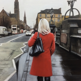 Red coat on kelvin bridge - 60 x 40cm £2,500 (0095)