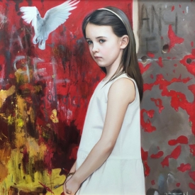 Angel (grafitti) - 60 x 60cm £3,500 (0011)