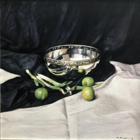 Still life with limes 50 x 50cm £2500 (0315)
