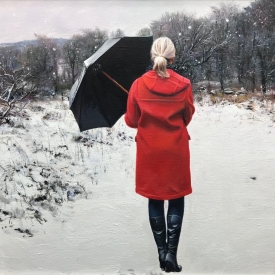red coat winter 60 x 40cm £2500 (0330)