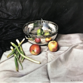 Still life with apples 50 x 50cm £2500 (0349)