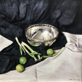 Still life with three limes 50 x 50cm £2500 (0350)