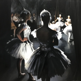 Dancers in the wings 80 x 80cm £5950 (0343)