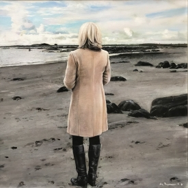 Standing on a beach 50 x 50cm £2500 (0329)