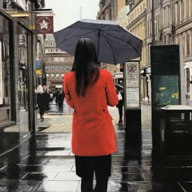 Red coat on Gordon Street 60 x 40cm £5200 (0354)