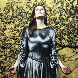 Persephone (cherry blossom) 70 x 70cm