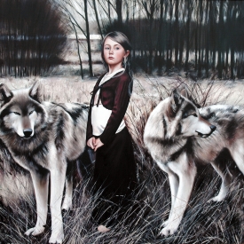 Company of Wolves 120cm x 120cm