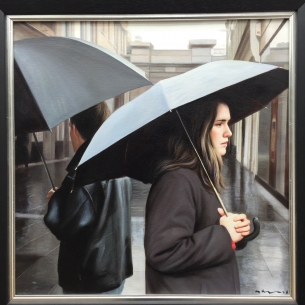 Rain in the city 50cm x 50cm