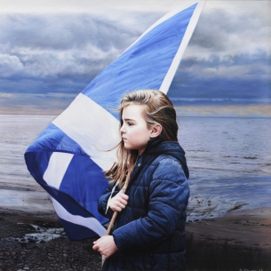 By the waters edge 60cm x 60cm