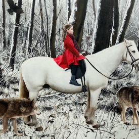 Red Coat White Horse 100cm x 150cm