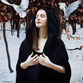 Winters Take 60cm x 60cm