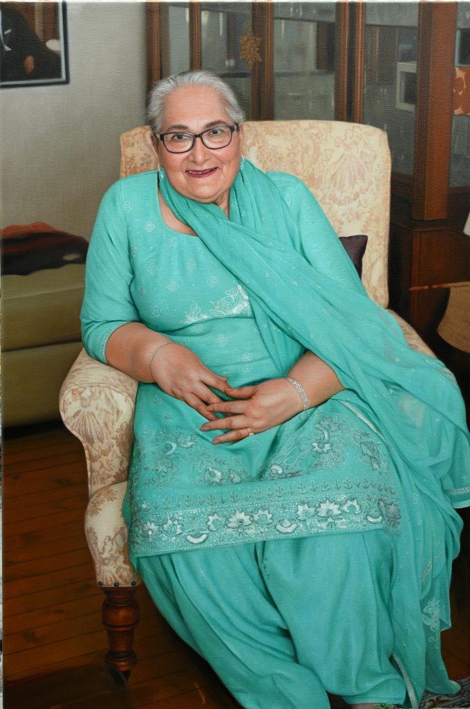 Kuldip Kaur Kohli (oil on canvas 56 x 84cm)